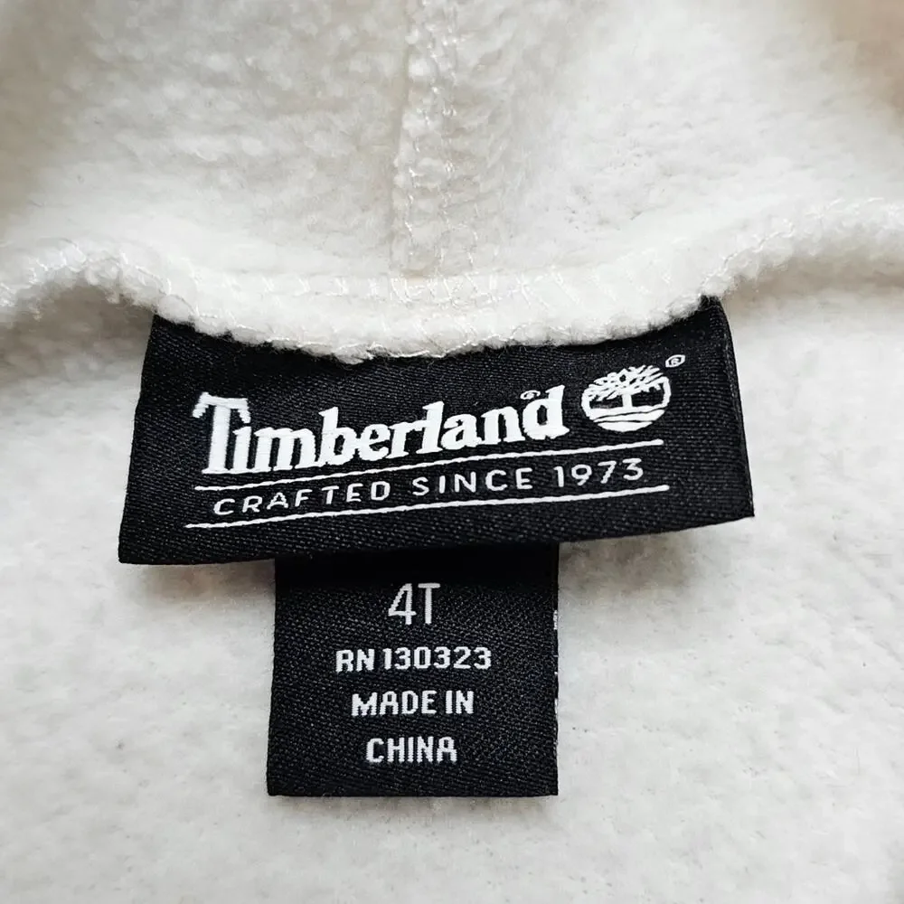 Timberland Hooded Sweatshirt White with Logo 4T FLAW